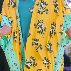 Matilda Jane blue and yellow kimono, NWT